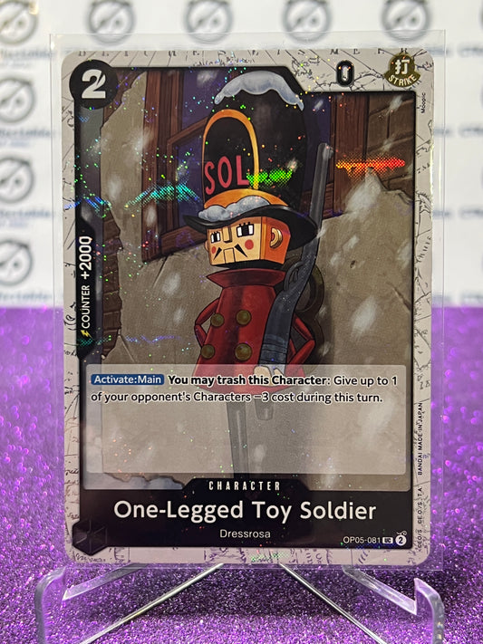 2024 ONE PIECE THE BEST ONE-LEGGED TOY SOLDIER # OP05-081 UC GLITTER FLAG FOIL TRADING GAME CARD