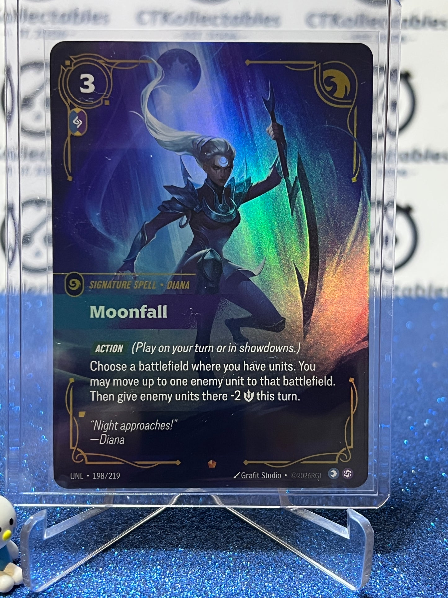 2026 RIFTBOUND LEAGUE OF LEGENDS UNLEASHED MOONFALL # 198/219  EPIC FOIL TRADING GAME CARD