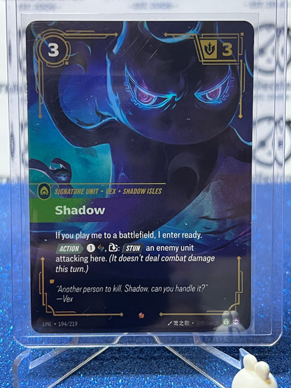 2026 RIFTBOUND LEAGUE OF LEGENDS UNLEASHED SHADOW # 194/219  EPIC FOIL TRADING GAME CARD