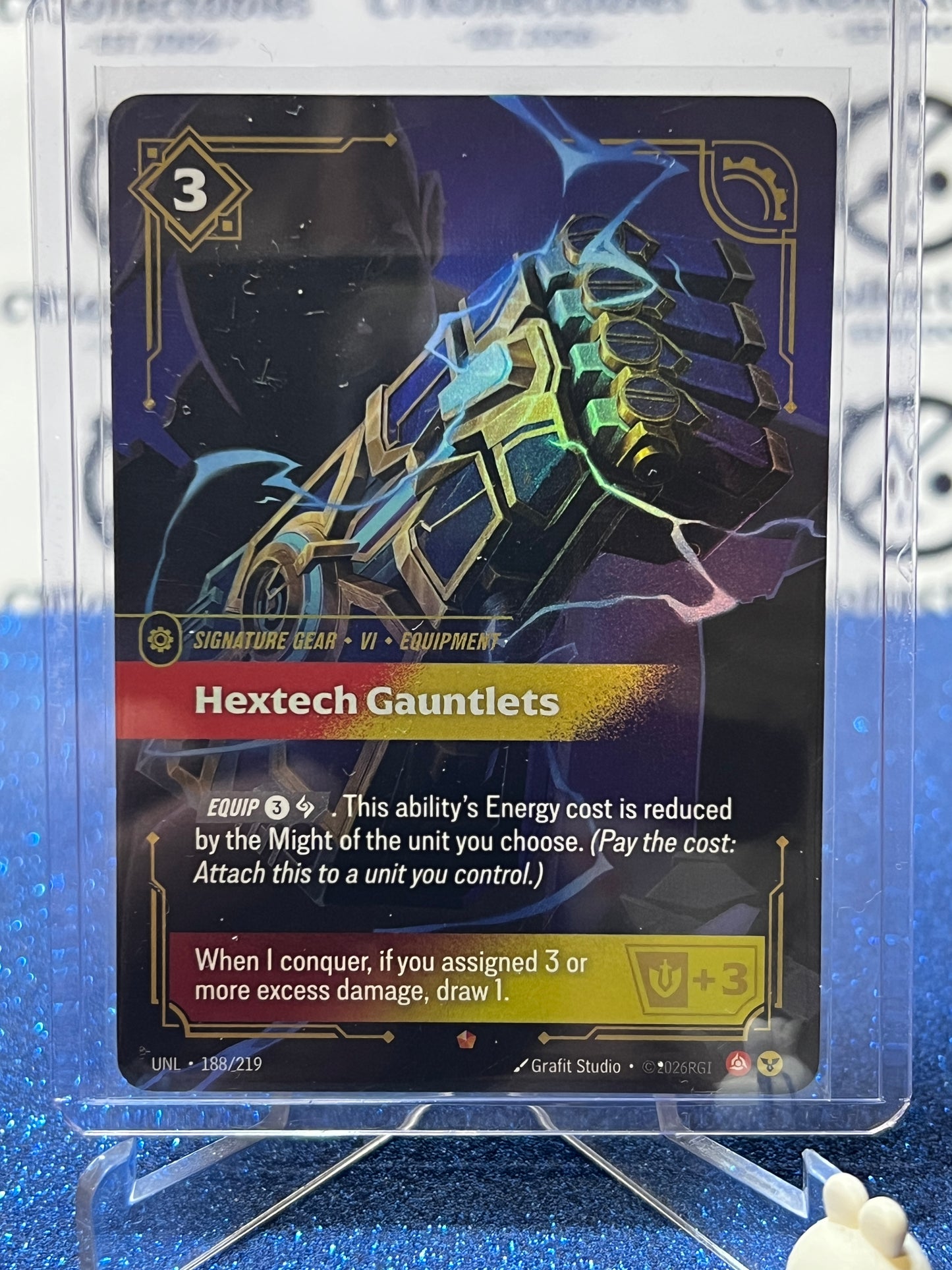 2026 RIFTBOUND LEAGUE OF LEGENDS UNLEASHED HEXTECH GAUNTLETS # 188/219  EPIC FOIL TRADING GAME CARD