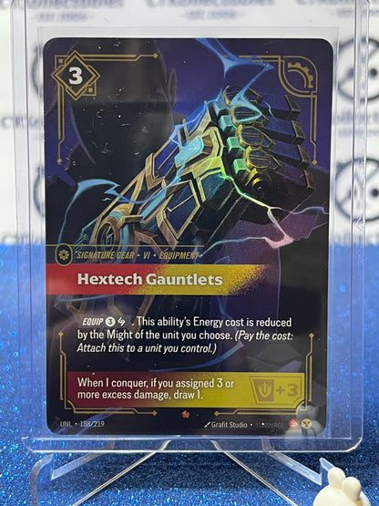 2026 RIFTBOUND LEAGUE OF LEGENDS UNLEASHED HEXTECH GAUNTLETS # 188/219  EPIC FOIL TRADING GAME CARD