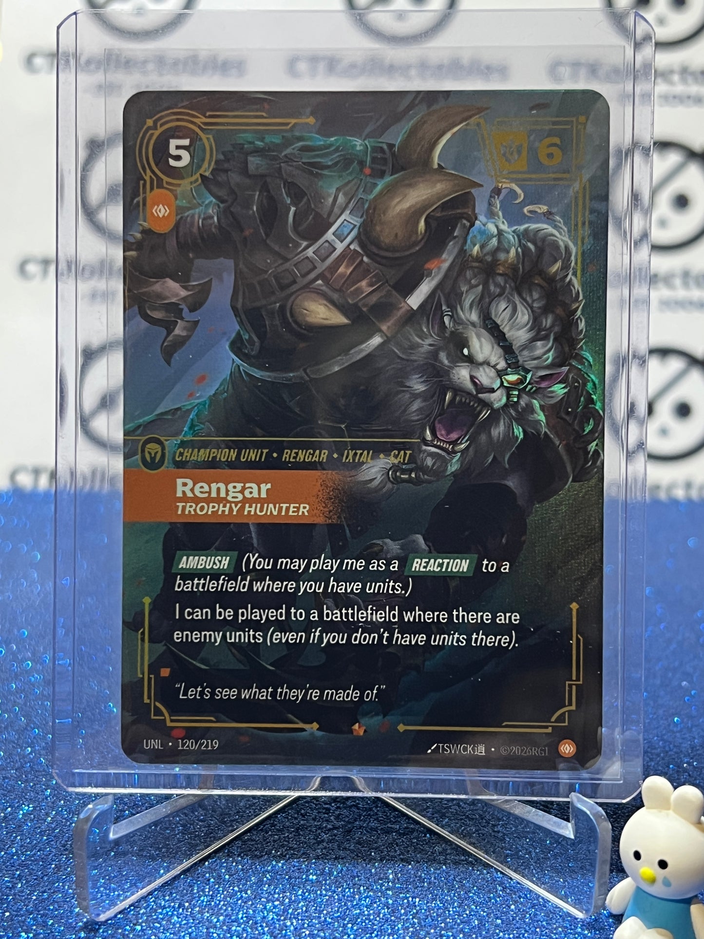 2026 RIFTBOUND LEAGUE OF LEGENDS UNLEASHED RENGAR # 120/219  EPIC FOIL TRADING GAME CARD