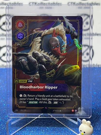 2026 RIFTBOUND LEAGUE OF LEGENDS UNLEASHED BLOODHARBOR RIPPER # 185/219  RARE FOIL TRADING GAME CARD