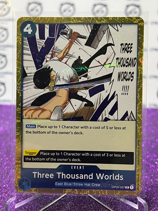 2024 ONE PIECE THE BEST THREE THOUSAND WORLDS # OP03-057 R GLITTER FLAG FOIL TRADING GAME CARD