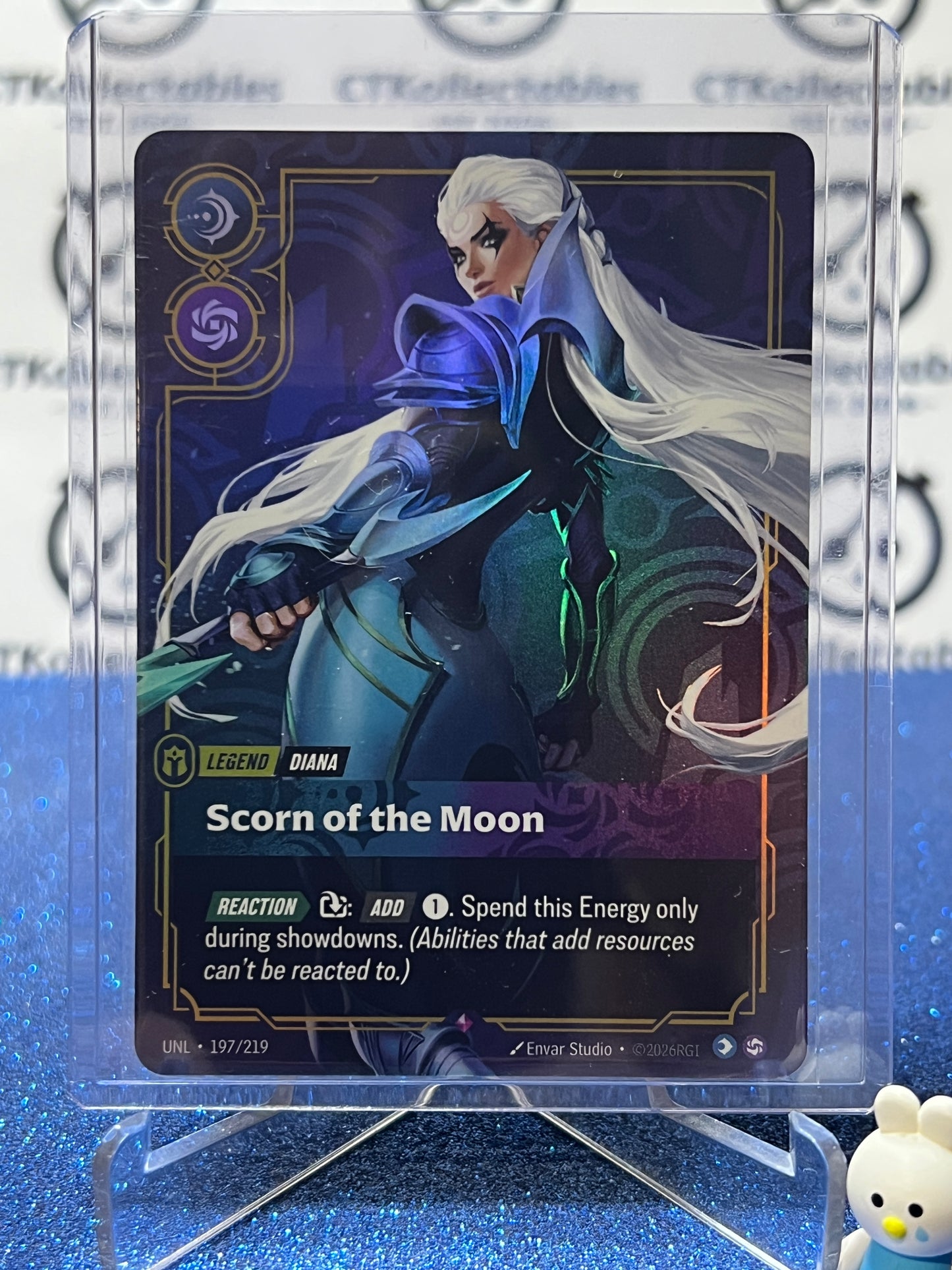 2026 RIFTBOUND LEAGUE OF LEGENDS UNLEASHED SCORN OF THE MOON # 197/219  RARE FOIL TRADING GAME CARD