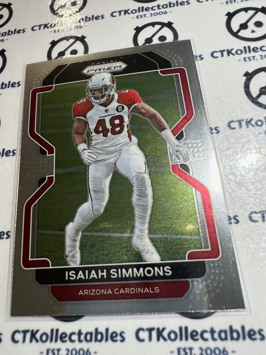 2021 NFL Panini Prizm Base Card #80 Isaiah Simmons Arizona Cardinals