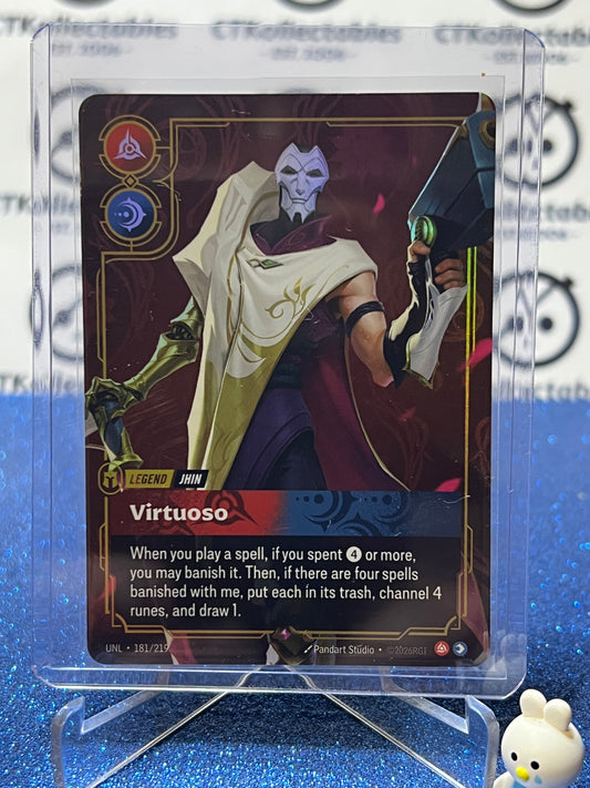 2026 RIFTBOUND LEAGUE OF LEGENDS UNLEASHED VIRTUOSO # 181/219  RARE FOIL TRADING GAME CARD