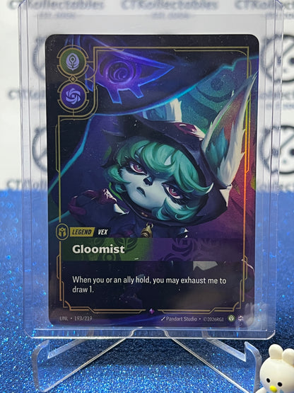 2026 RIFTBOUND LEAGUE OF LEGENDS UNLEASHED GLOOMIST # 193/219  RARE FOIL TRADING GAME CARD