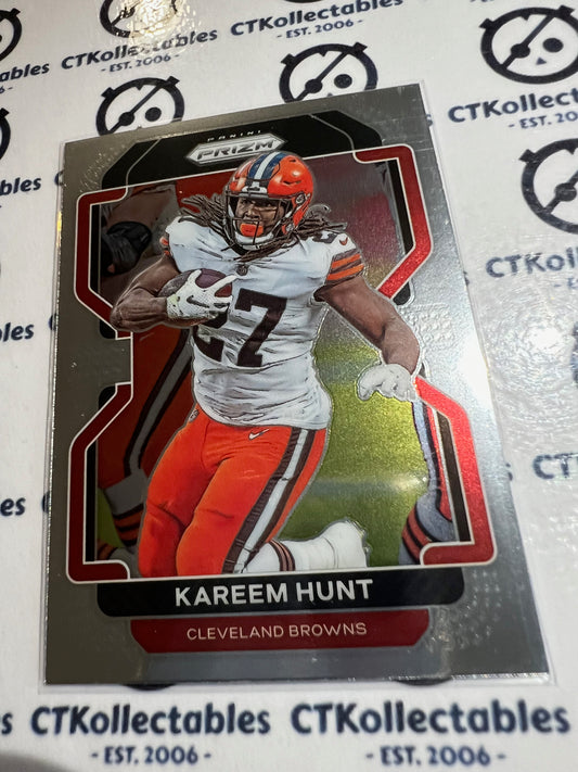 2021 NFL Panini Prizm Base Card #265 Kareem Hunt Cleveland Browns