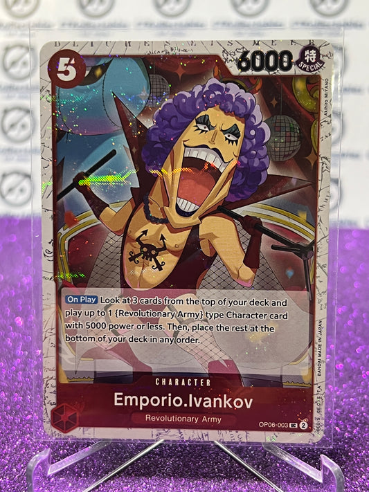 2024 ONE PIECE THE BEST EMPORIO.IVANKOV # OP06-003 UC GLITTER FLAG FOIL TRADING GAME CARD