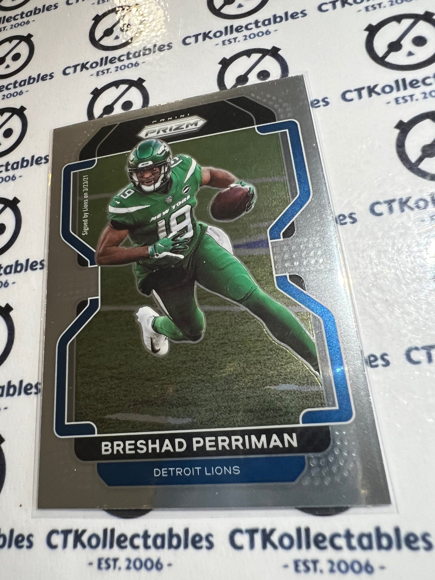 2021 NFL Panini Prizm Base Card #146 Breshad Perriman Detroit Lions