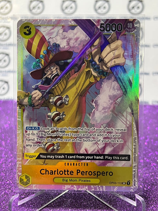 2024 ONE PIECE THE BEST CHARLOTTE PEROSPERO # OP03-113 SR ENGLISH TRADING GAME CARD