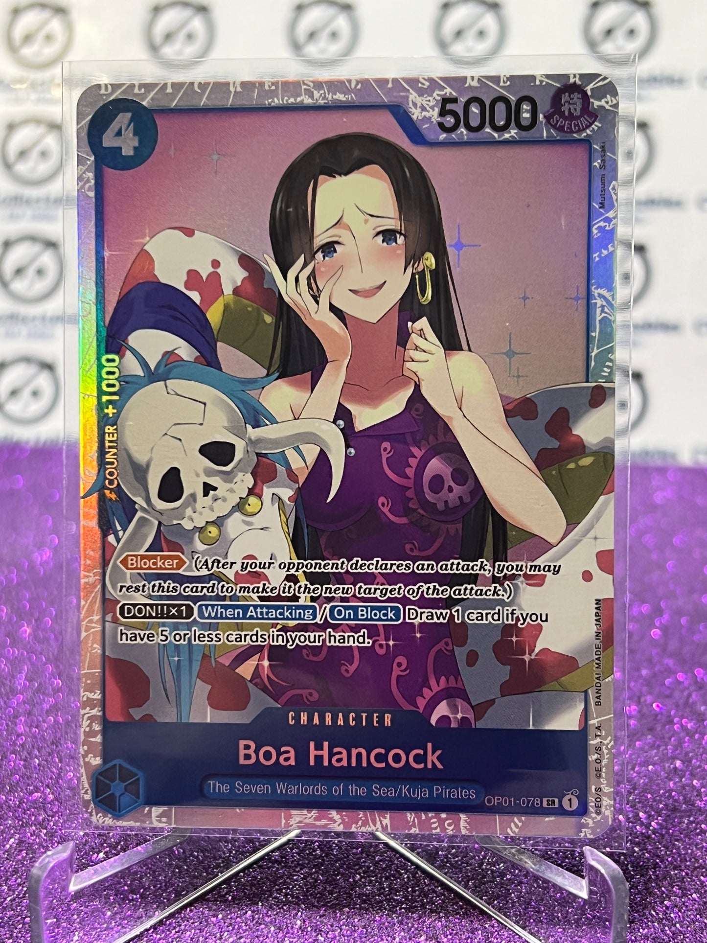 2024 ONE PIECE THE BEST BOA HANCOCK # OP01-078 SR ENGLISH TRADING GAME CARD