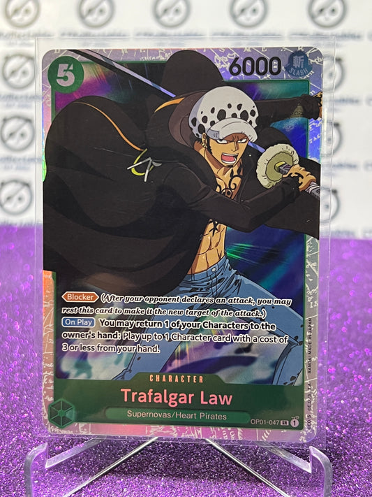 2024 ONE PIECE THE BEST TRAFALGAR LAW # OP01-047 SR ENGLISH TRADING GAME CARD