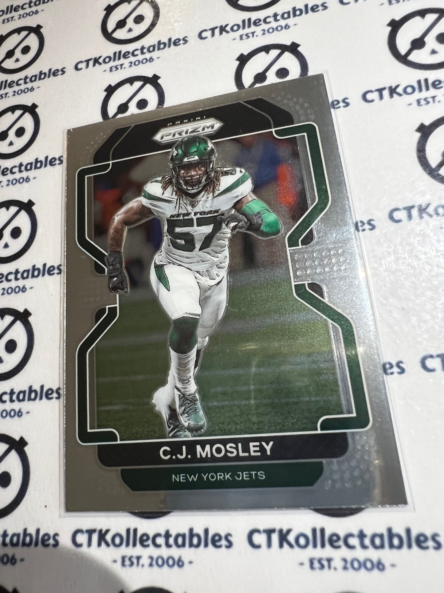 2021 NFL Panini Prizm Base Card #90 C.J. Mosley New York Jets