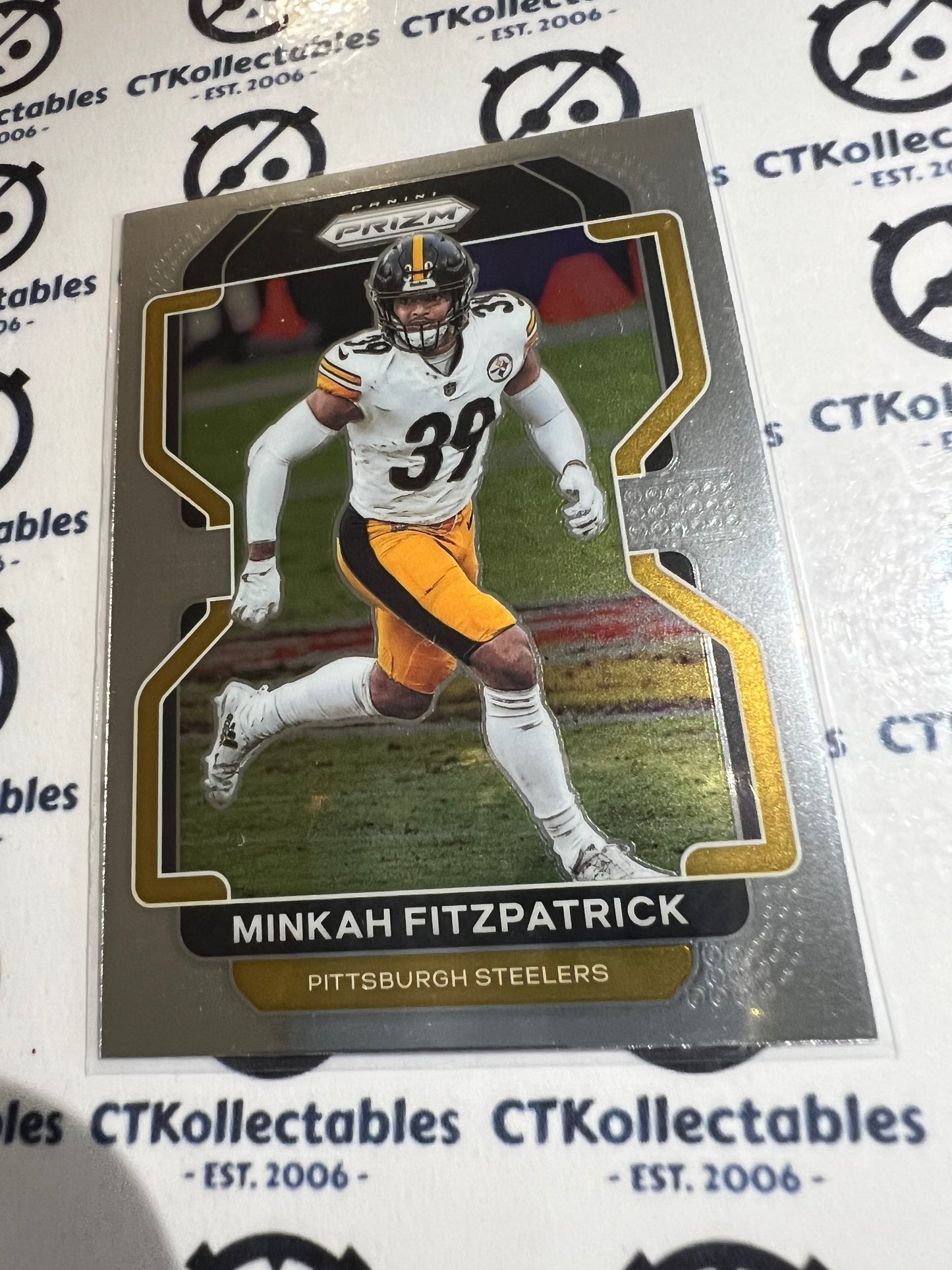 2021 NFL Panini Prizm Base Card #256 Minkah Fitzpatrick Pittsburgh Steelers