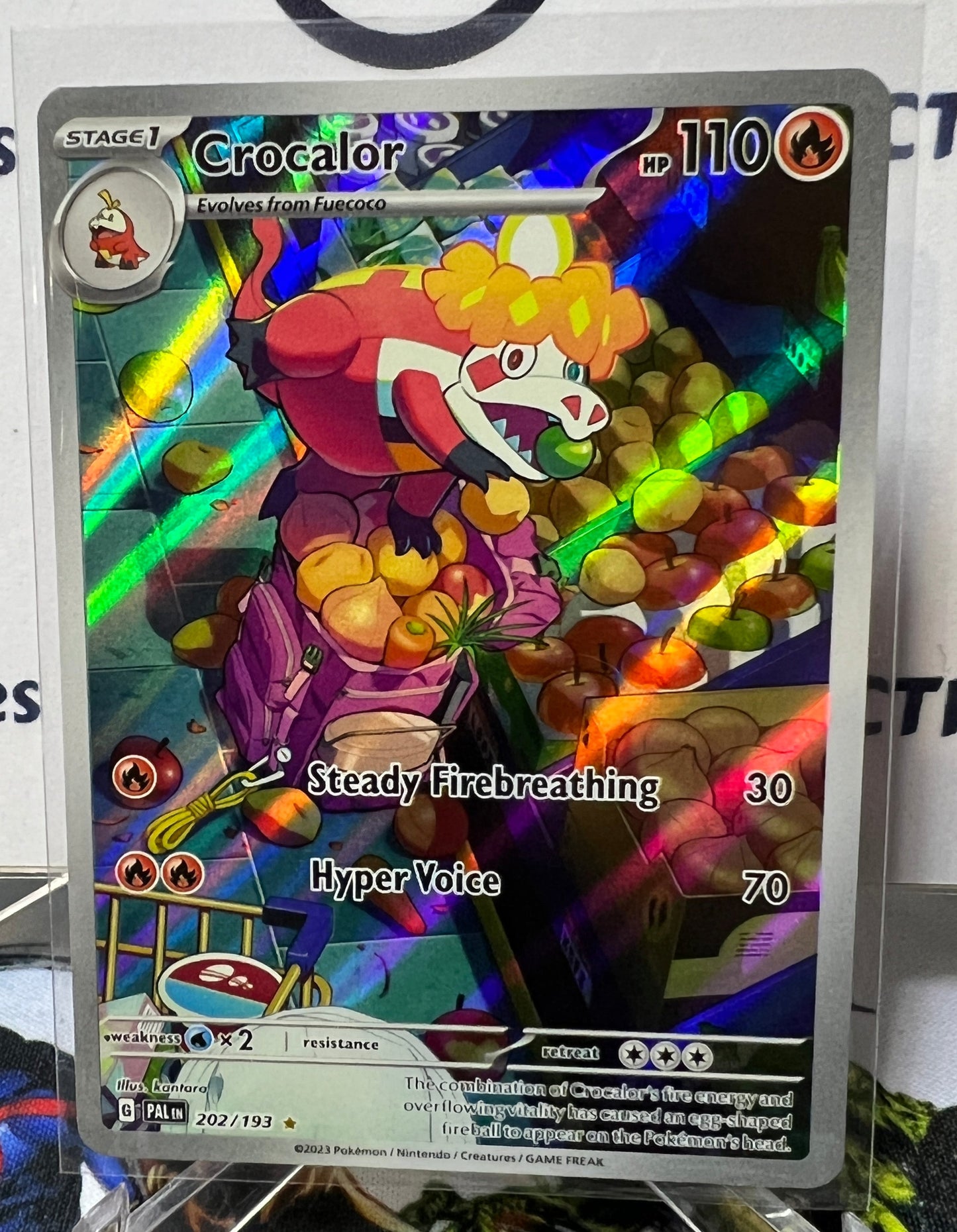 2023 CROCALOR ALT ART ILLUSTRATION RARE #202/193  SCARLET & VIOLET PALDEA EVOLVED POKEMON CARD