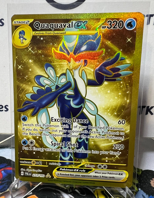 2023 QUAQUAVAL EX GOLD SECRET RARE #273/193  SCARLET & VIOLET PALDEA EVOLVED POKEMON CARD