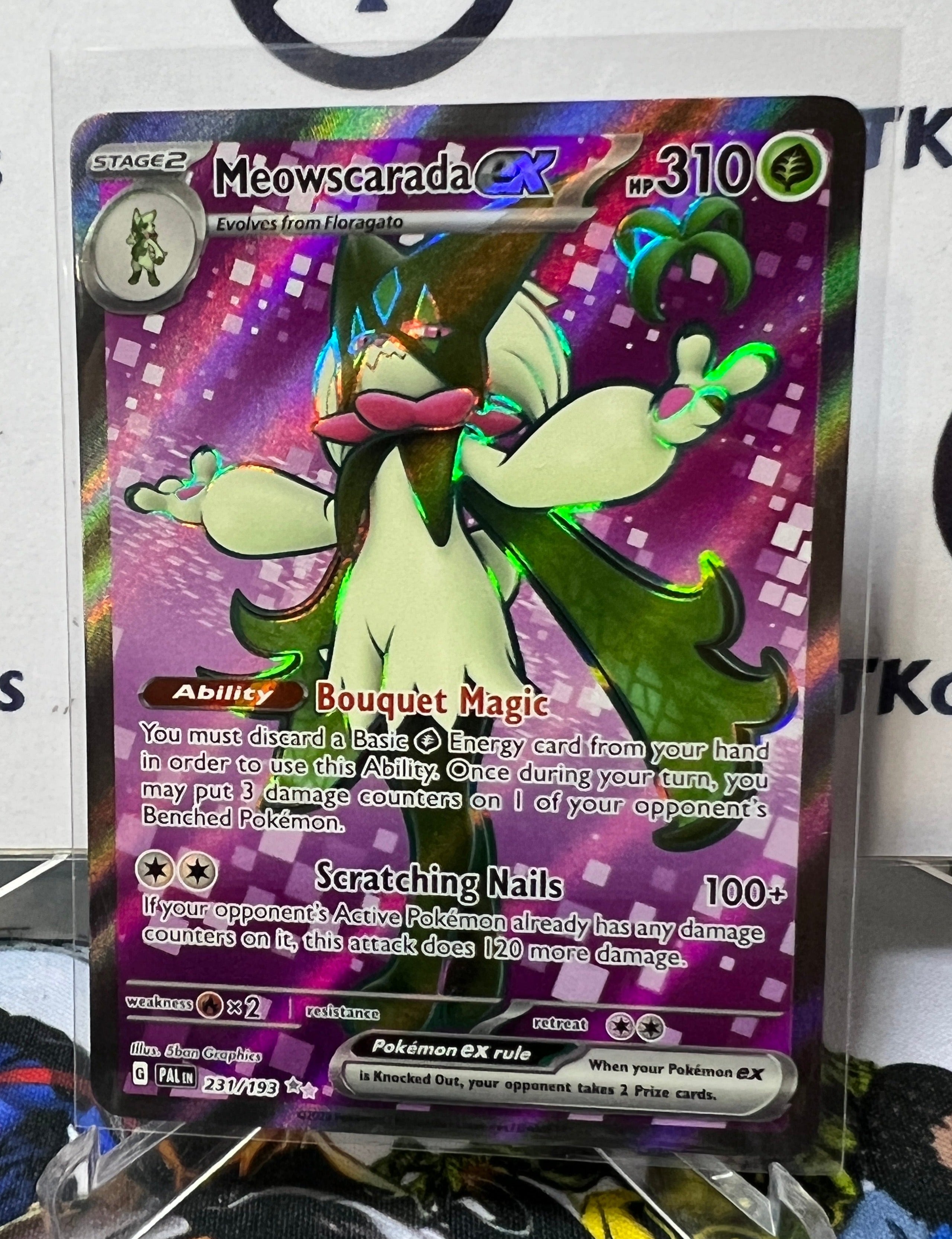 2023 MEOWSCARADA EX ULTRA RARE #231/193 SCARLET & VIOLET PALDEA EVOLVE ...