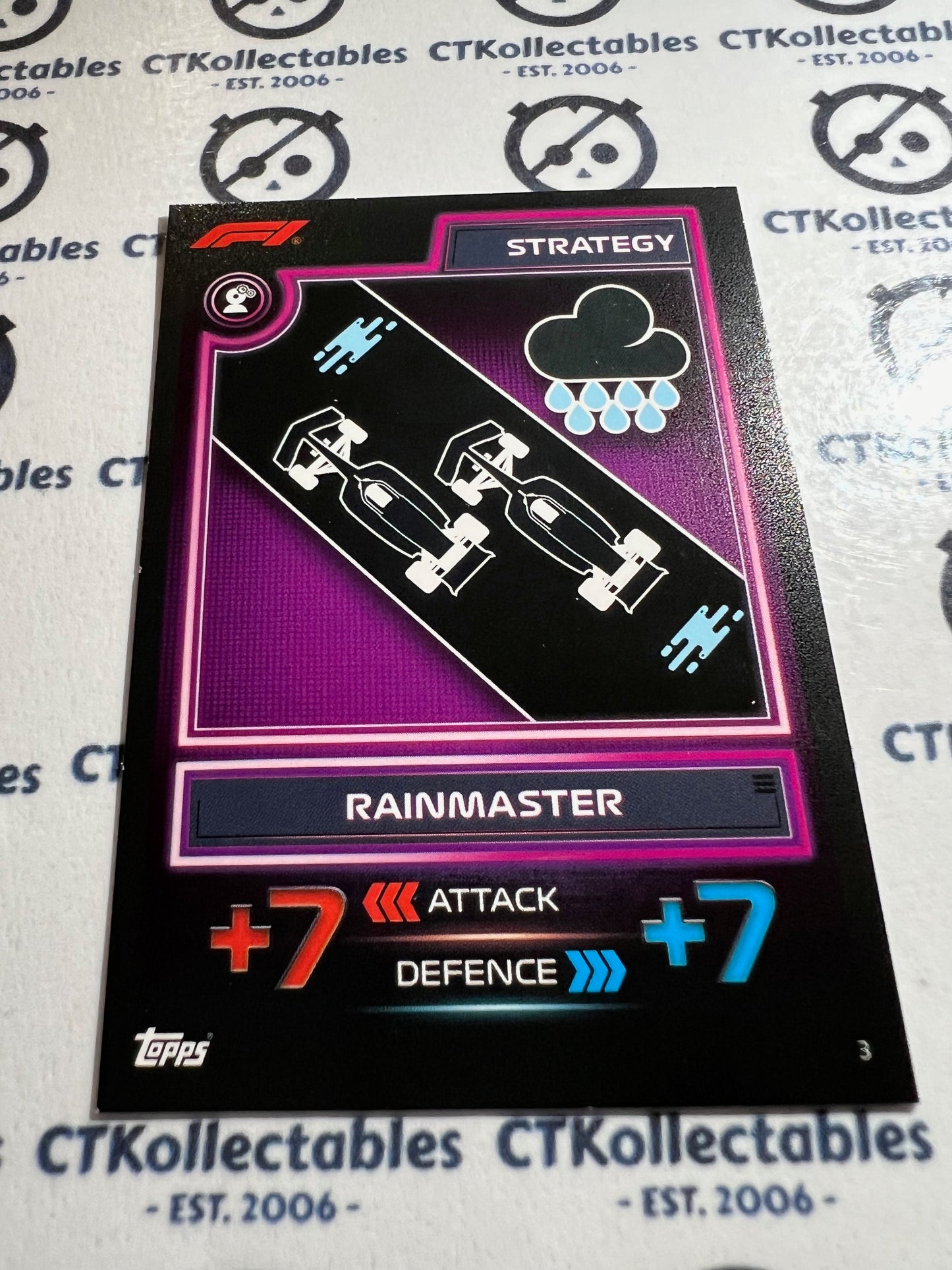 2023 Topps Turbo Attax F1 Base Card - #3 Rainmaster
