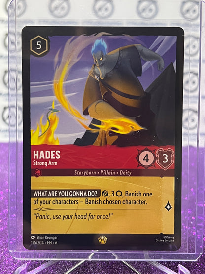 2024 DISNEY LORCANA AZURITE SEA HADES # 125/204 GOLD LEGENDARY NON-FOIL GAME CARD