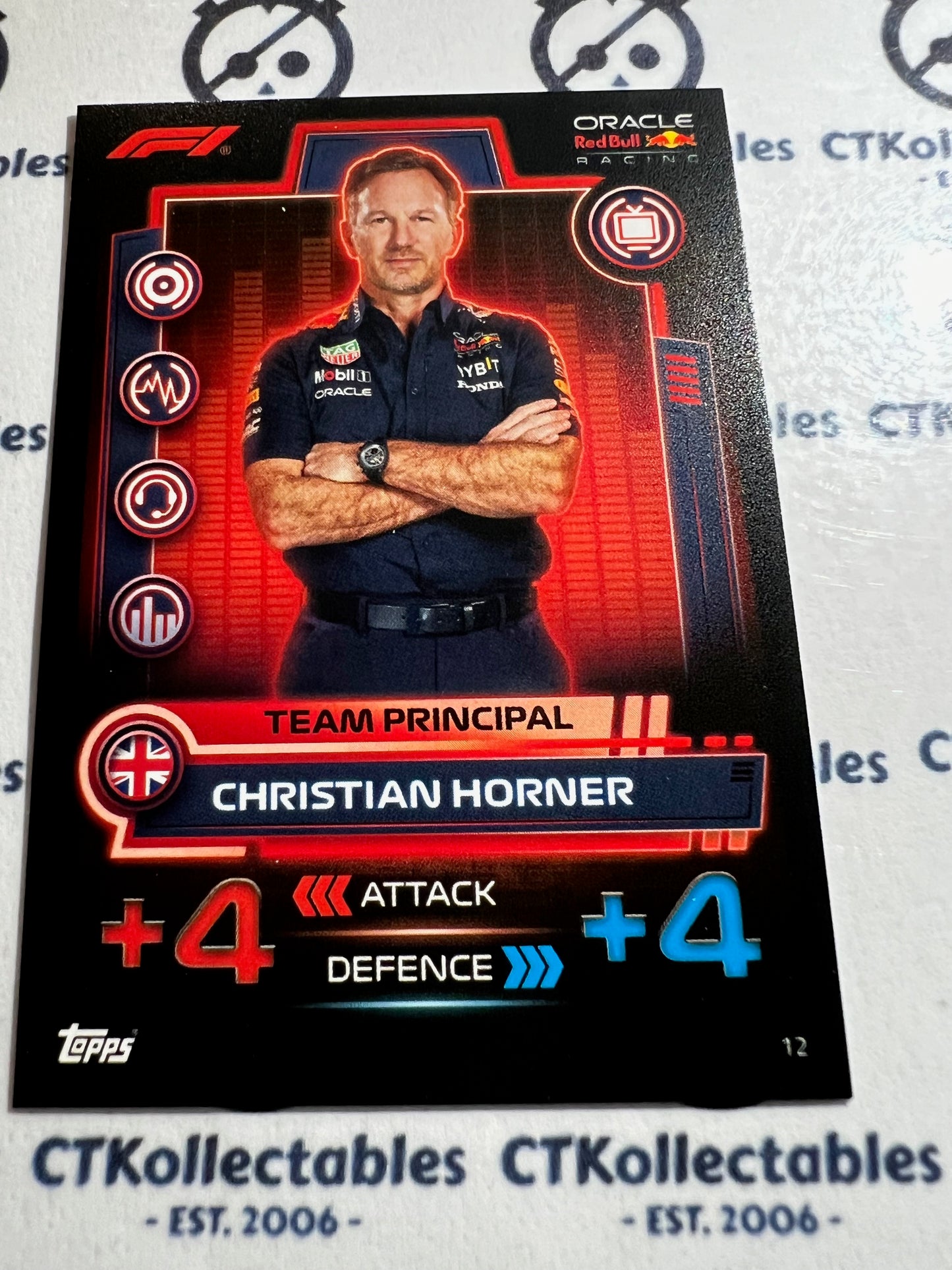 2023 Topps Turbo Attax F1 Base Card - #12 Team Principal-Christian Horner