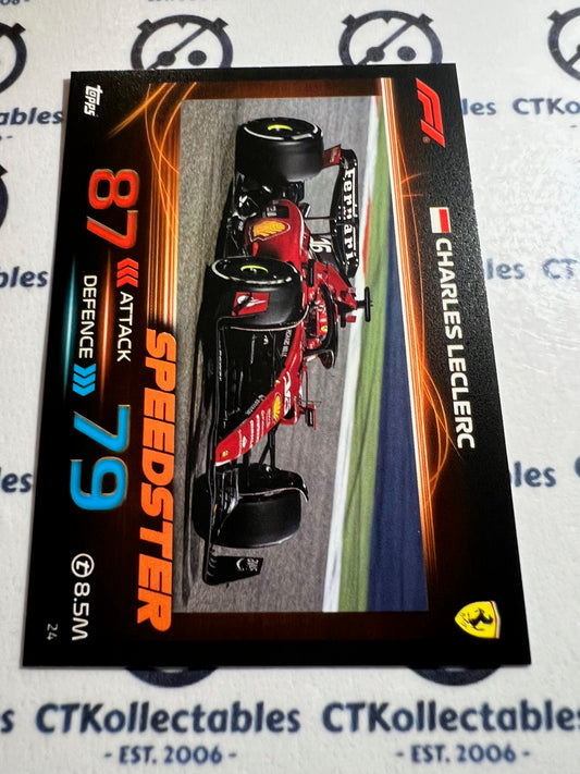 2023 Topps Turbo Attax F1 Base Card - #24 Speedster-Charles Leclerc