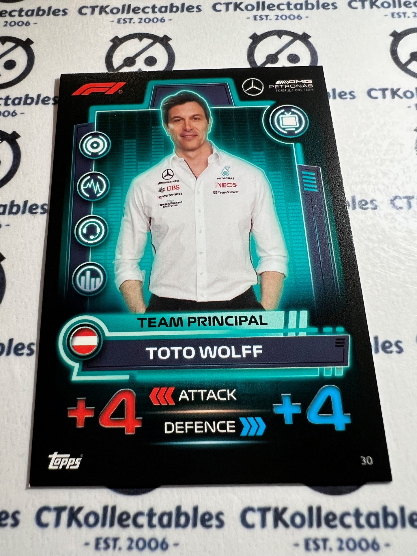 2023 Topps Turbo Attax F1 Base Card - #30 Team Principal-Toto Wolff