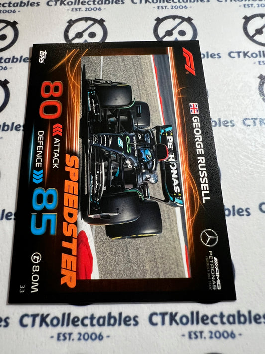 2023 Topps Turbo Attax F1 Base Card - #33 Speedster-George Russell