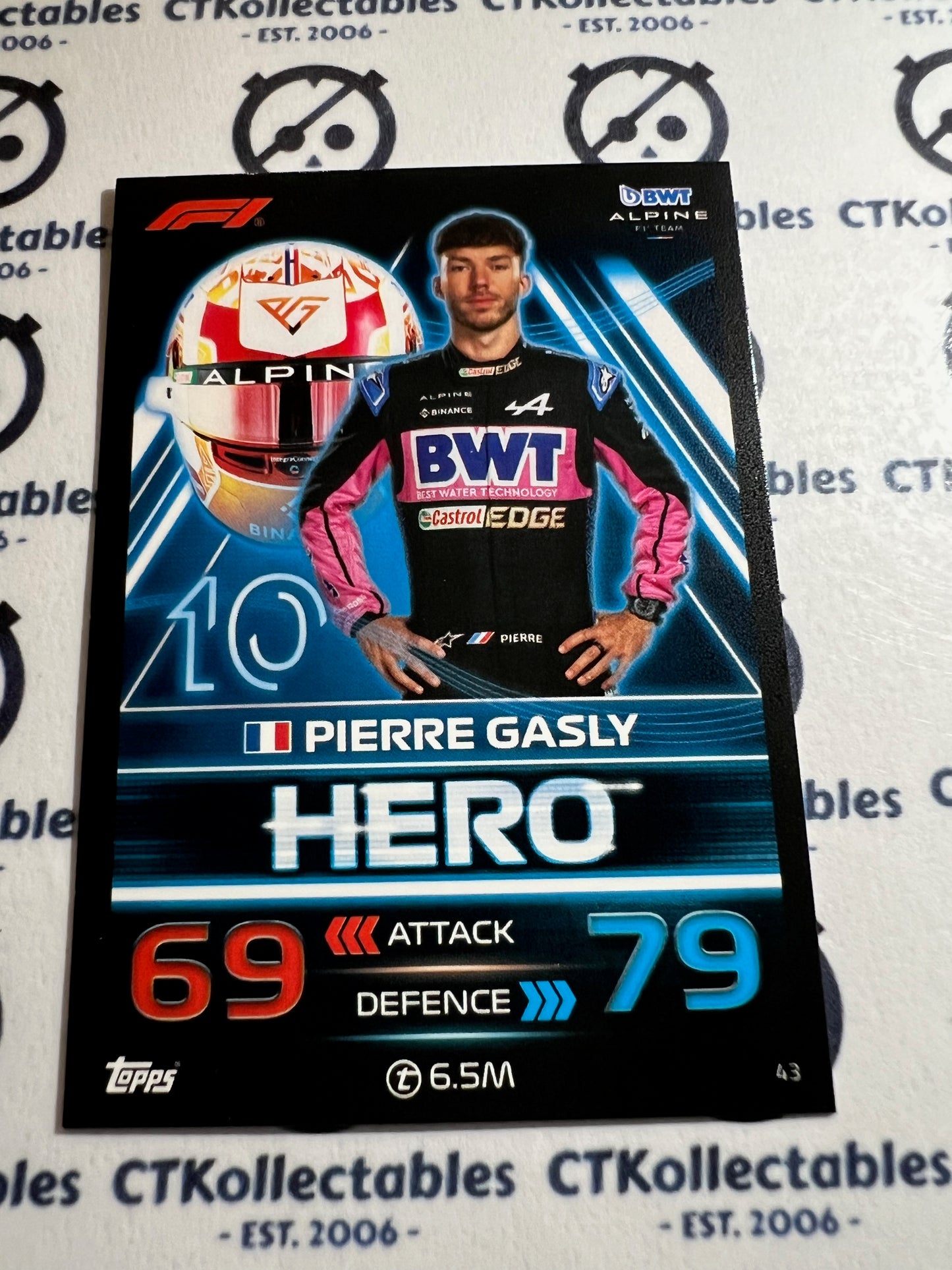 2023 Topps Turbo Attax F1 Base Card - #43 Hero-Pierre Gasly