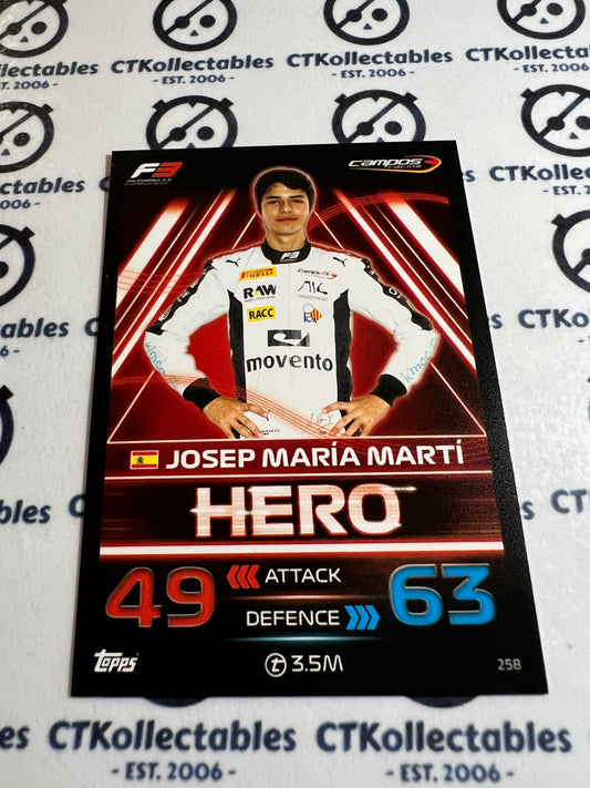 2023 Topps Turbo Attax F1 Base Card - #258 Hero-Josep Maria Marti