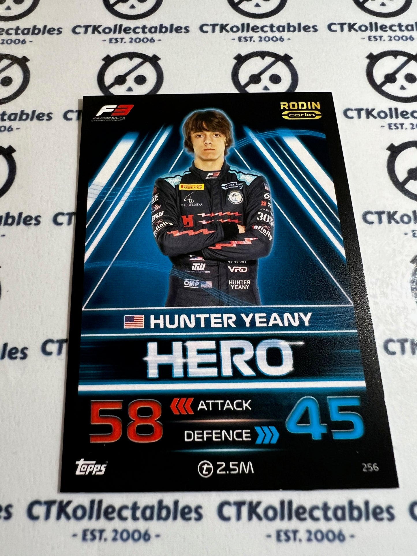 2023 Topps Turbo Attax F1 Base Card - #256 Hero-Hunter Yeany