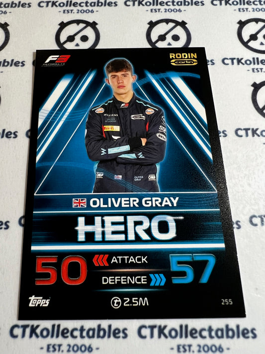 2023 Topps Turbo Attax F1 Base Card - #255 Hero-Oliver Gray