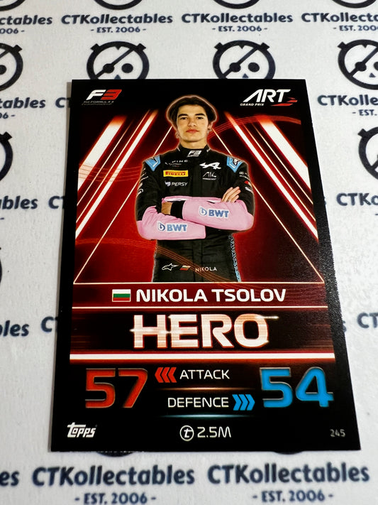 2023 Topps Turbo Attax F1 Base Card - #245 Hero-Nikola Tsolov