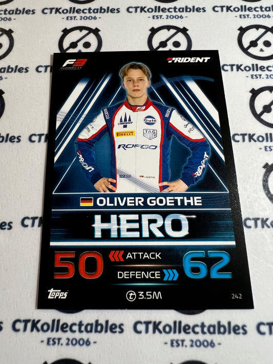 2023 Topps Turbo Attax F1 Base Card - #242 Hero-Oliver Goethe