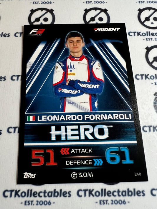 2023 Topps Turbo Attax F1 Base Card - #240 Hero-Leonardo Fornaroli