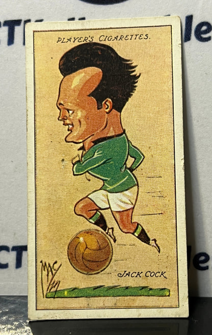1927 FOOTBALLERS CARICATURES BY "MAC" JOHN PLAYER & SONS JACK COCK # 8 PLAYER'S CIGARETTES SOCCER CARD