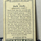 1927 FOOTBALLERS CARICATURES BY "MAC" JOHN PLAYER & SONS JACK COCK # 8 PLAYER'S CIGARETTES SOCCER CARD