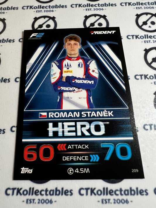 2023 Topps Turbo Attax F1 Base Card - #209 Hero-Roman Stanek