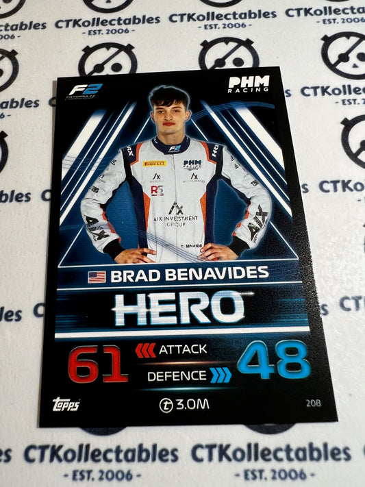 2023 Topps Turbo Attax F1 Base Card - #208 Hero-Brad Benavides