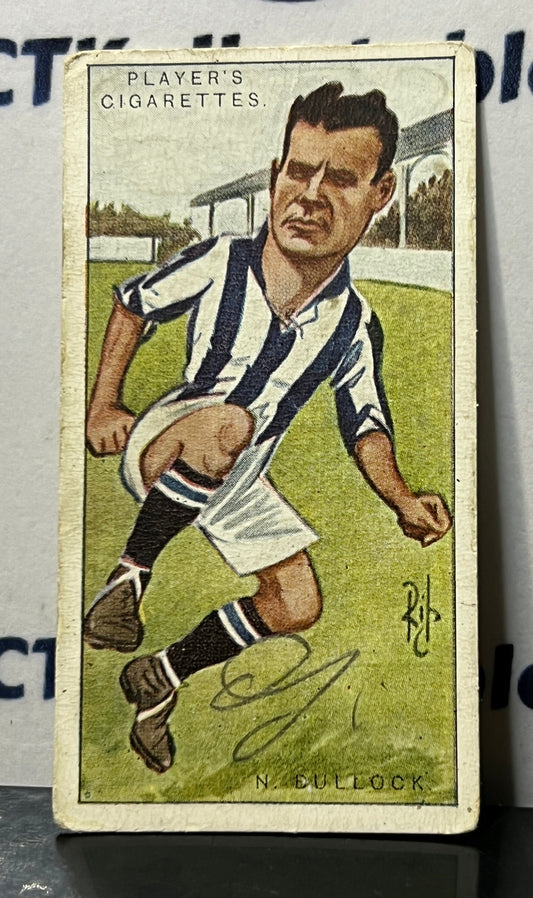 1926 FOOTBALLERS CARICATURES BY "RIP" JOHN PLAYER & SONS NORMAN BULLOCK # 5 PLAYER'S CIGARETTES SOCCER CARD