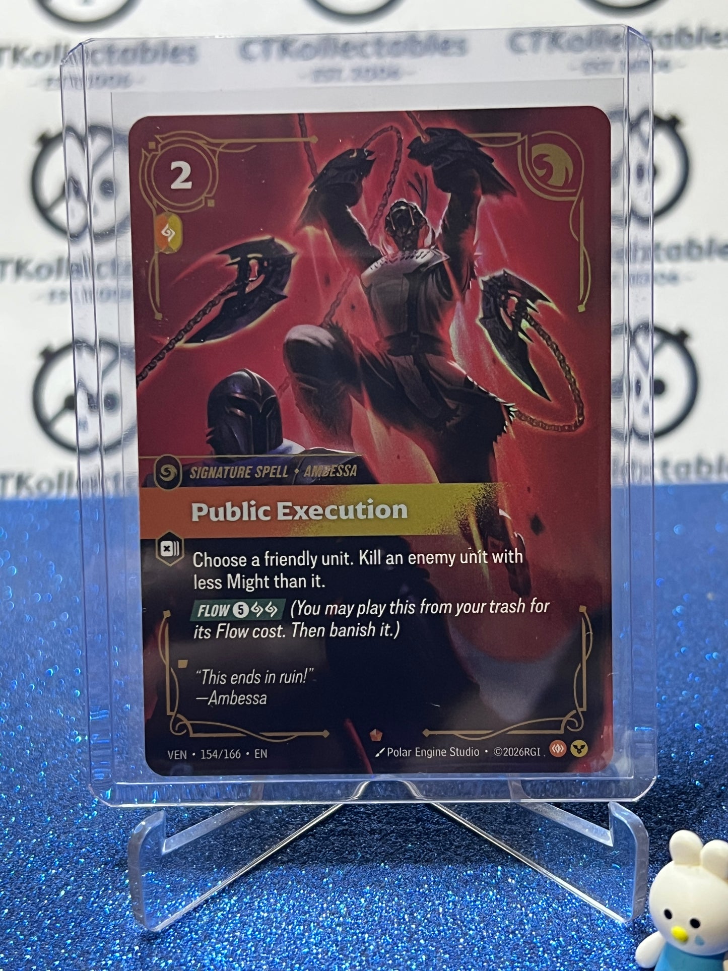 2026 RIFTBOUND LEAGUE OF LEGENDS VENDETTA PUBLIC EXECUTION # 154/166  EPIC FOIL TRADING GAME CARD