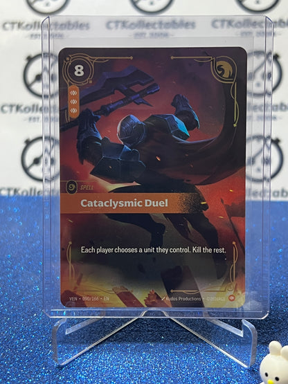 2026 RIFTBOUND LEAGUE OF LEGENDS VENDETTA CATACLYSMIC DUEL # 090/166  EPIC FOIL TRADING GAME CARD