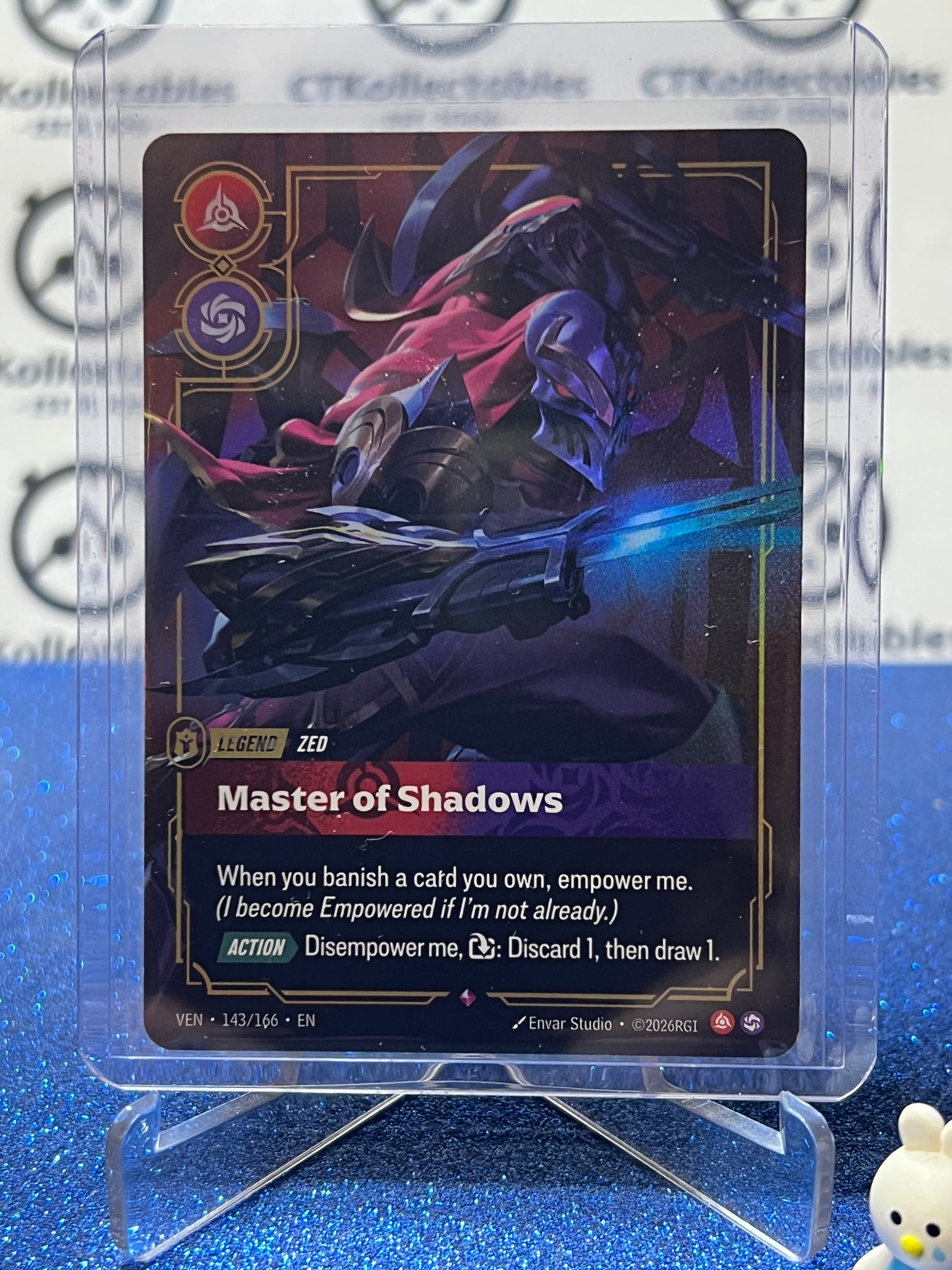 2026 RIFTBOUND LEAGUE OF LEGENDS VENDETTA MASTER OF THE SHADOWS # 143/166 RARE FOIL TRADING GAME CARD