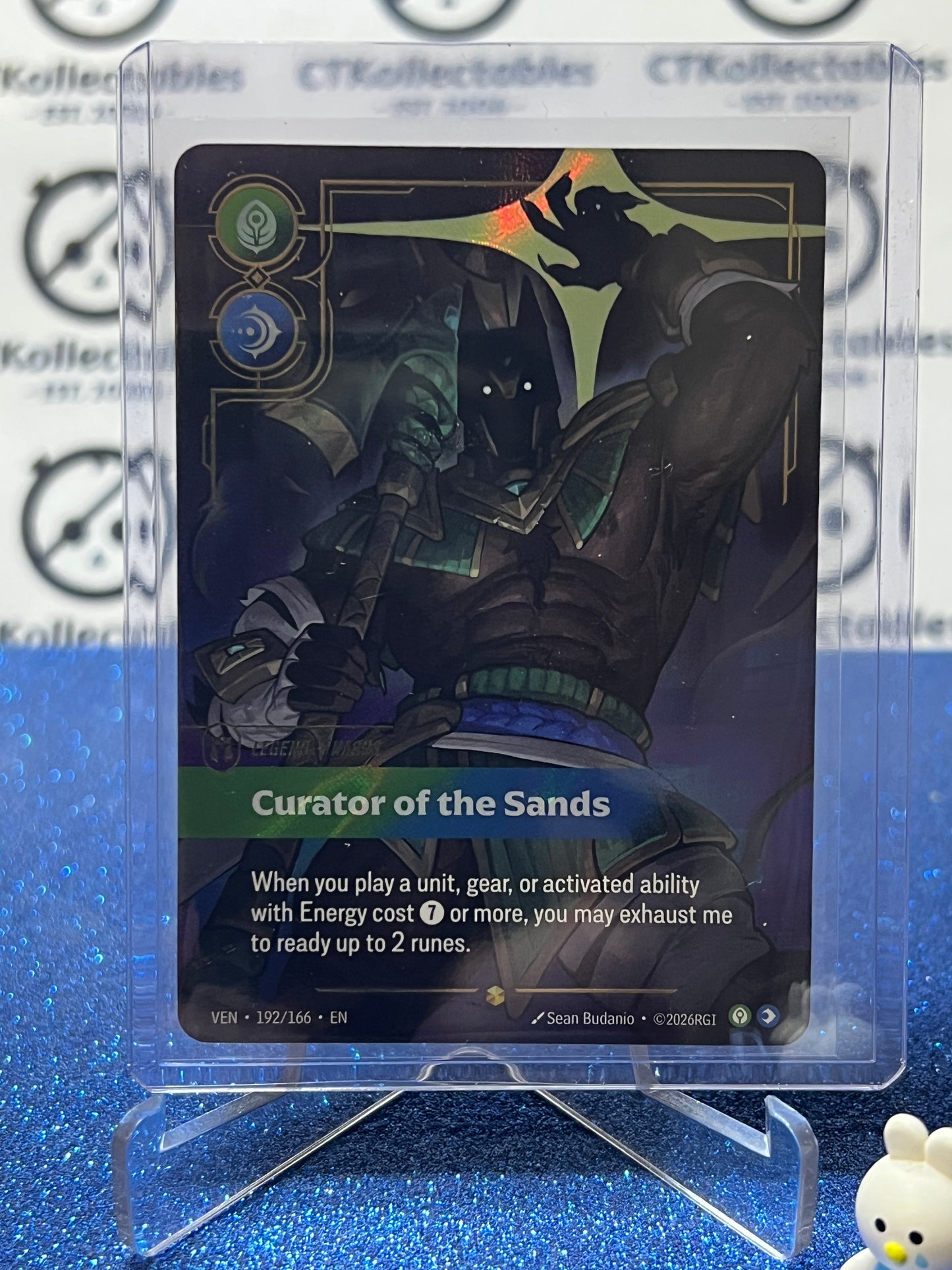 2026 RIFTBOUND LEAGUE OF LEGENDS VENDETTA CURATOR OF THE SANDS # 192/166 OVER NUMBER FOIL TRADING GAME CARD