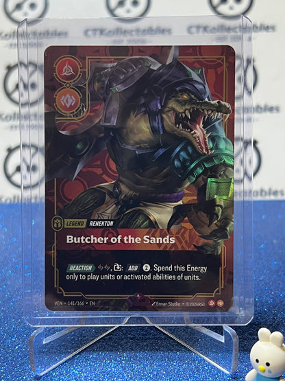 2026 RIFTBOUND LEAGUE OF LEGENDS VENDETTA BUTCHER OF THE SANDS # 141/166 RARE FOIL TRADING GAME CARD