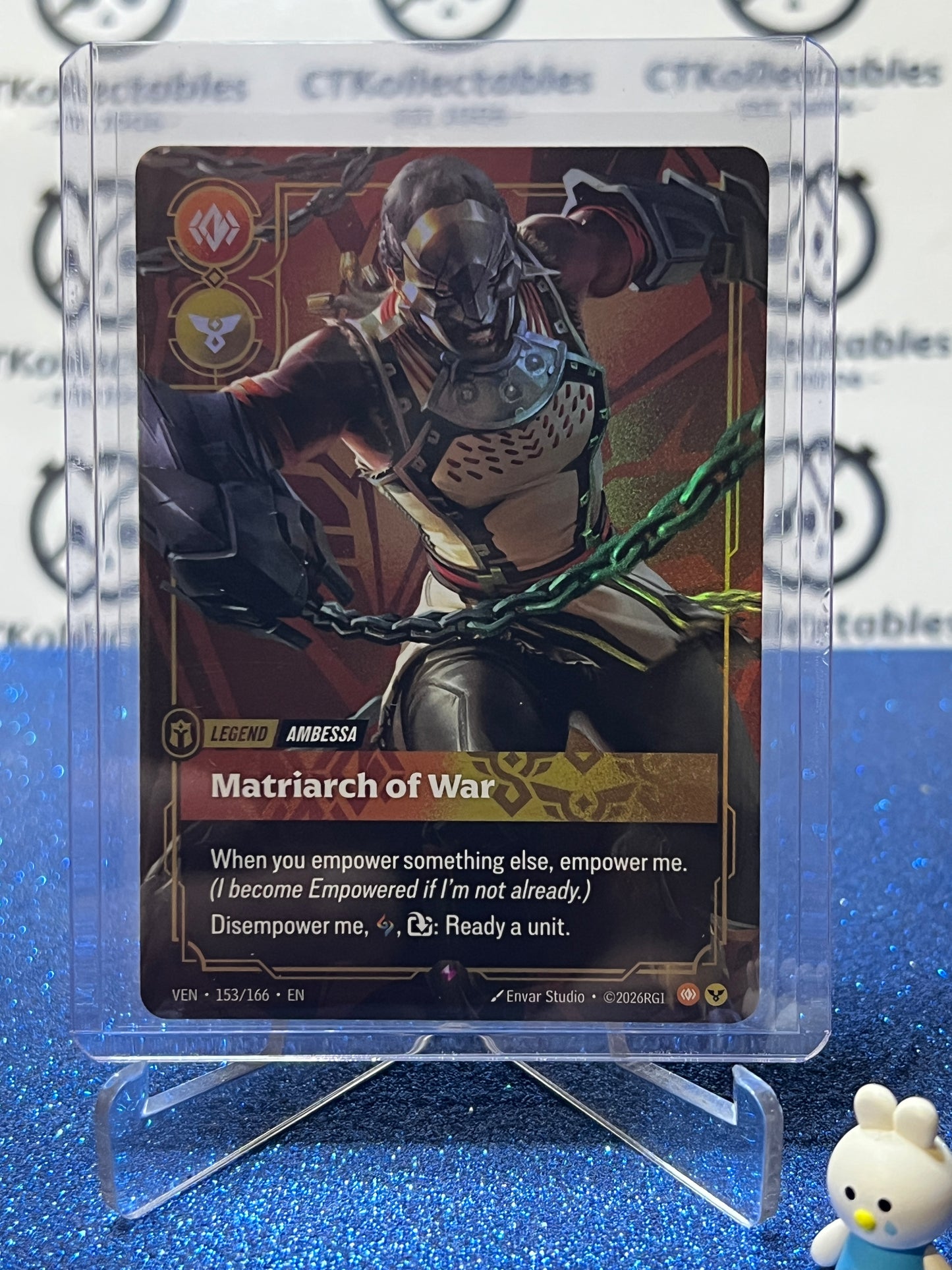 2026 RIFTBOUND LEAGUE OF LEGENDS VENDETTA MATRIARCH OF WAR # 153/166 RARE FOIL TRADING GAME CARD