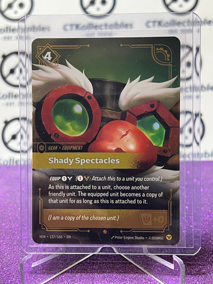 2026 RIFTBOUND LEAGUE OF LEGENDS VENDETTA SHADY SPECTACLES # 137/166 EPIC FOIL TRADING GAME CARD