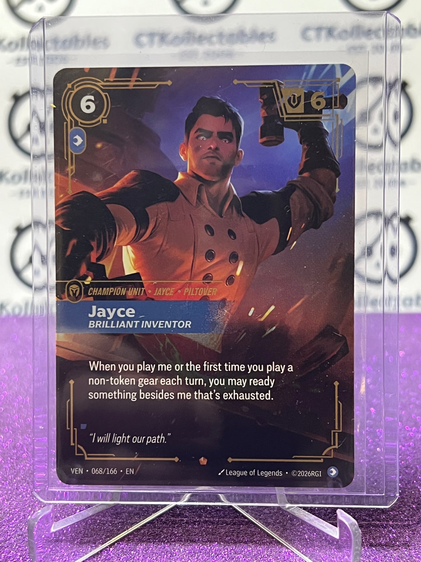 2026 RIFTBOUND LEAGUE OF LEGENDS VENDETTA JAYCE # 068/166 EPIC FOIL TRADING GAME CARD
