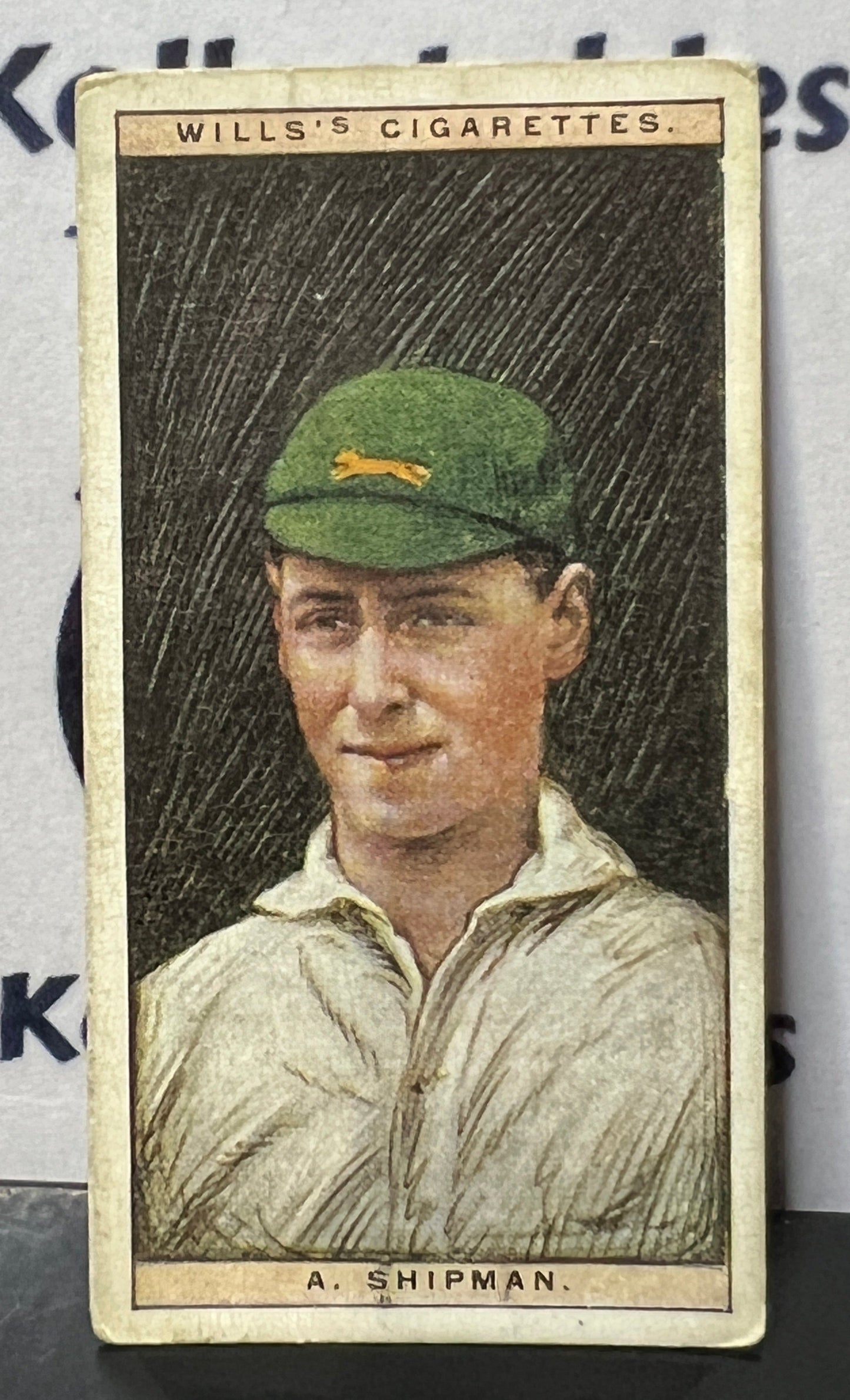 1929 WILL'S  CIGARETTES  CRICKETERS  A. SHIPMAN # 41  W.D.& H.O. WILLS CARD